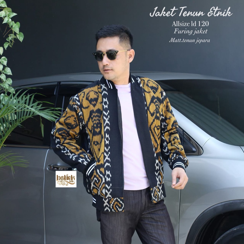 Jaket tenun furing ori tenun troso