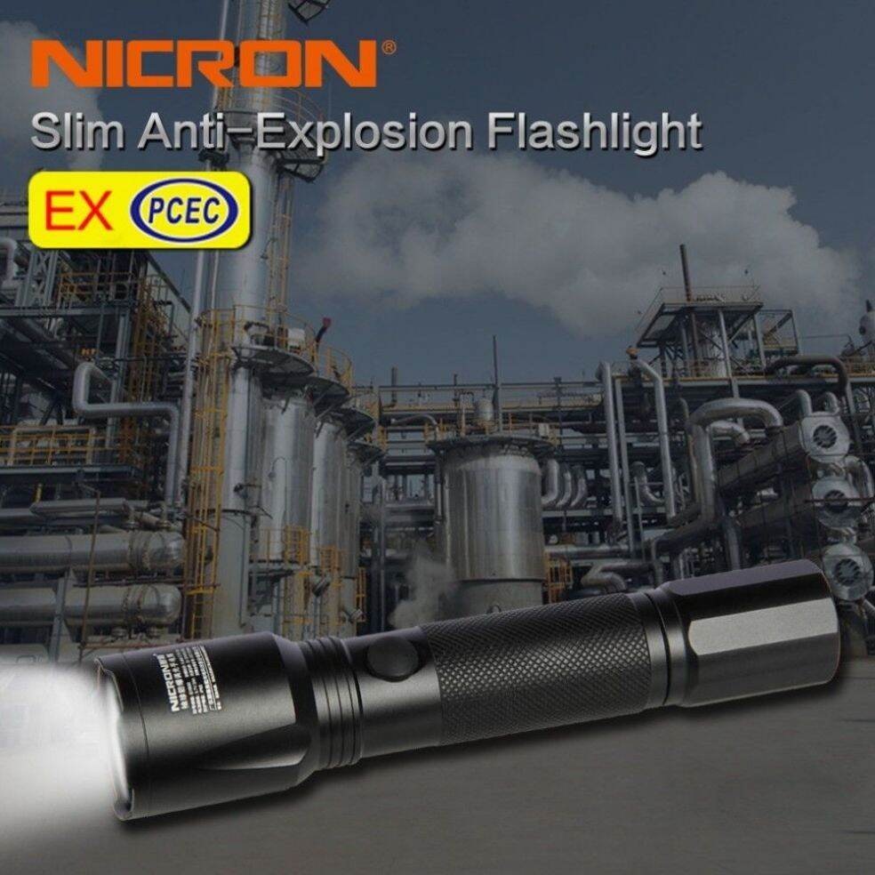 NICRON EXB90 - Slim Anti-Explosion Flashlight - Senter Portabel Tahan Air Rechargeablle 200 Lumens