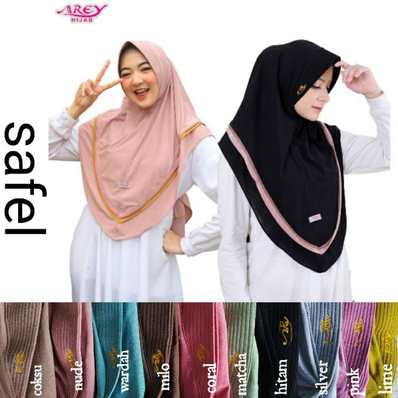 jilbab instan arey shafel/premium/original