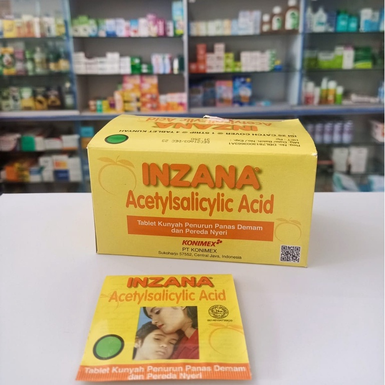 Inzana Tablet Obat Inzana Anak 1 Strip isi 4 tablet Demam Anak