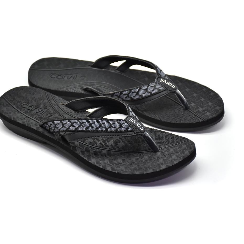 ((TERLARIS)) CARVIL TRESSA-01L SANDAL SPONGE WANITA BLACK/GREY