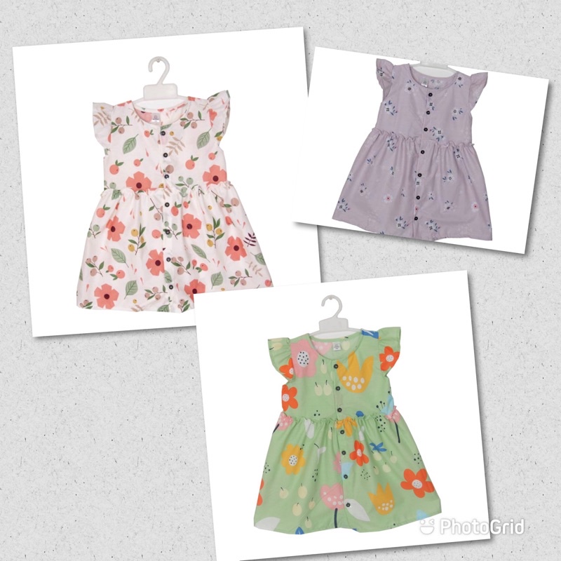 Dress katun anak perempuan 3-5 tahun