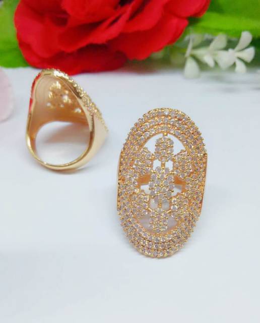 Cincin besar full Permata