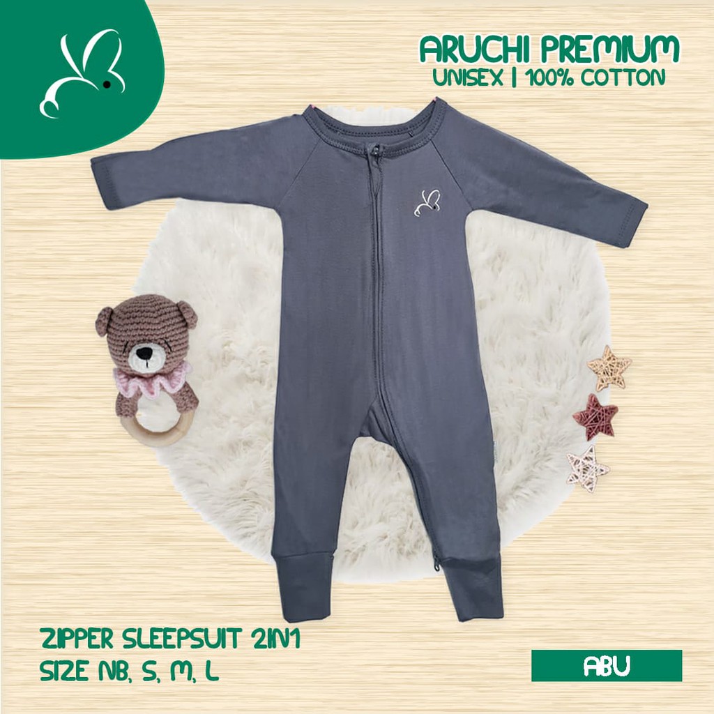 Sleepsuit Zipper Aruchi NB S M Palmerhaus cherrybabykidssbop