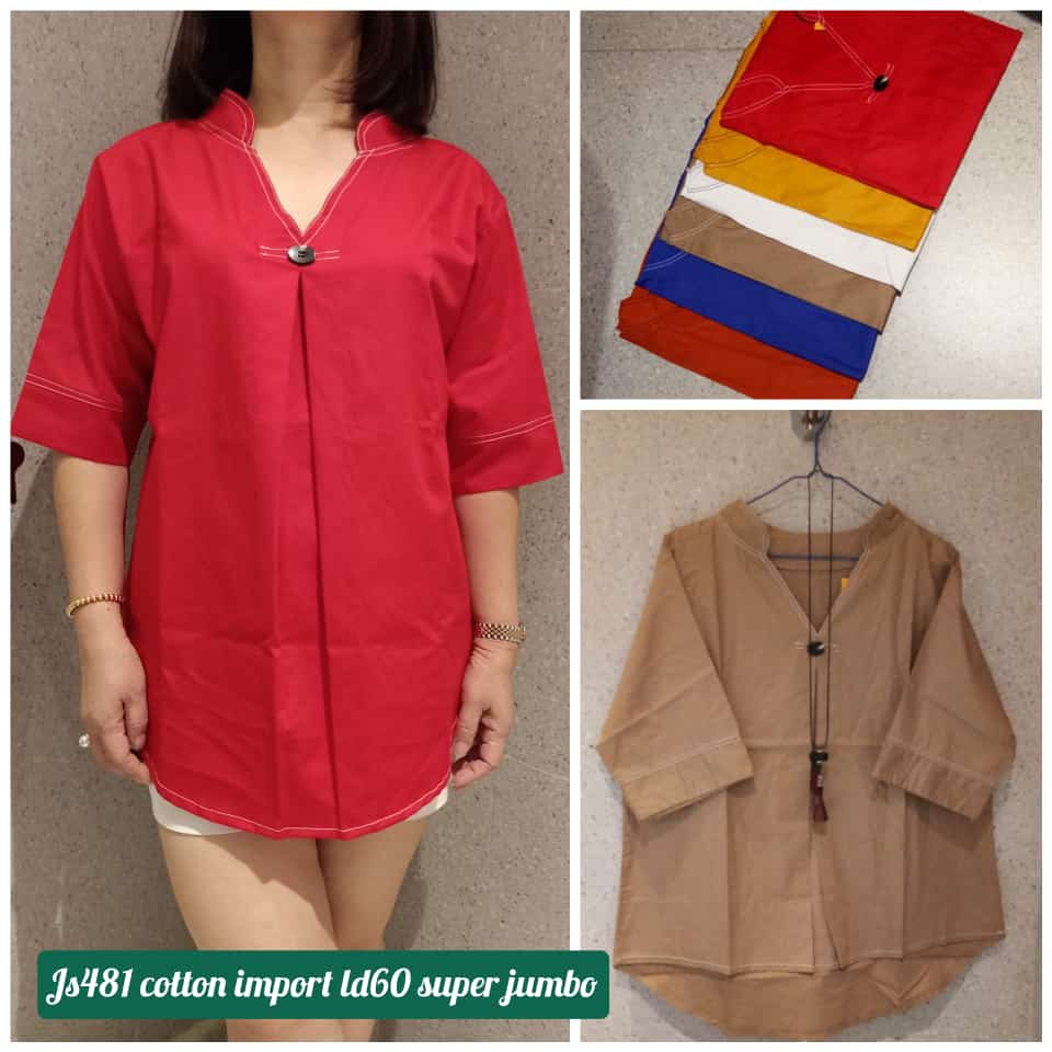 GB Blouse Jumbo Casual Atasan Wanita Katun Import