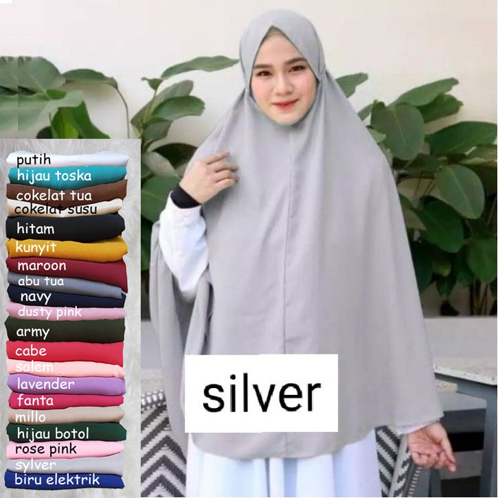 KHIMAR XXL TALI JUMBO NON PET SYRIA NAJWA BERGO KERUDUNG WOLFISH HIJAB JILBAB  SYARI GROSIRR31