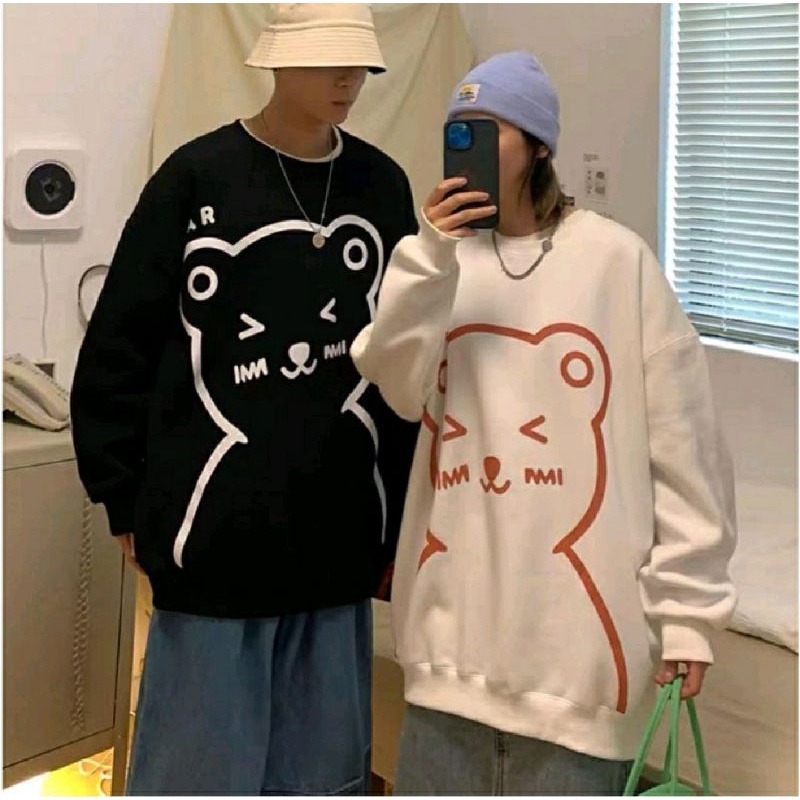 oversize sweater wanita XXL / big size sweater wanita / SWEATER BIG BEAR XXL