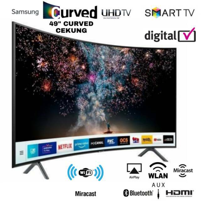 Termurah Samsung Uhd 4k 49 Inch 49ru7300 Curved Cekung Smart Tv Bluetooth Dolby Wifi Garansi Resmi Shopee Indonesia