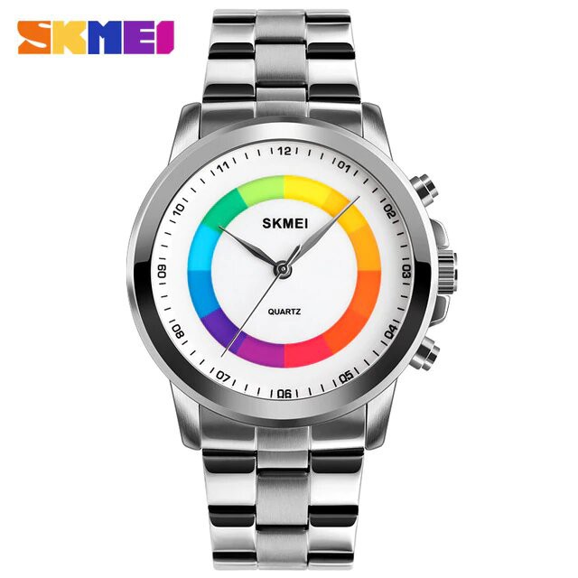 Jam Tangan Pria / SKMEI 1491 / LED Stainless Steel / Jam Tangan Analog / SKMEI Original