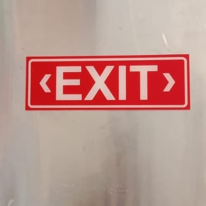 

akrilik / acrylic sign EXIT 30X10CM STICKER RAMBU K3