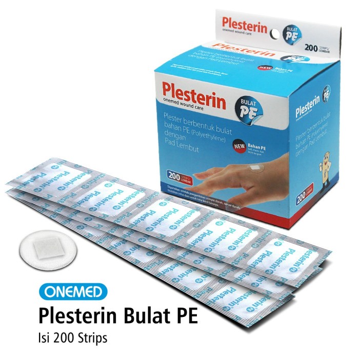 Plesterin Bulat PE Transparan Anti Air OneMed box isi 200pcs OJB