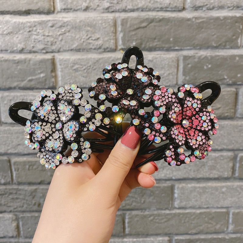 Jepit rambut korea elegan sanggul wanita premium full kresital original import