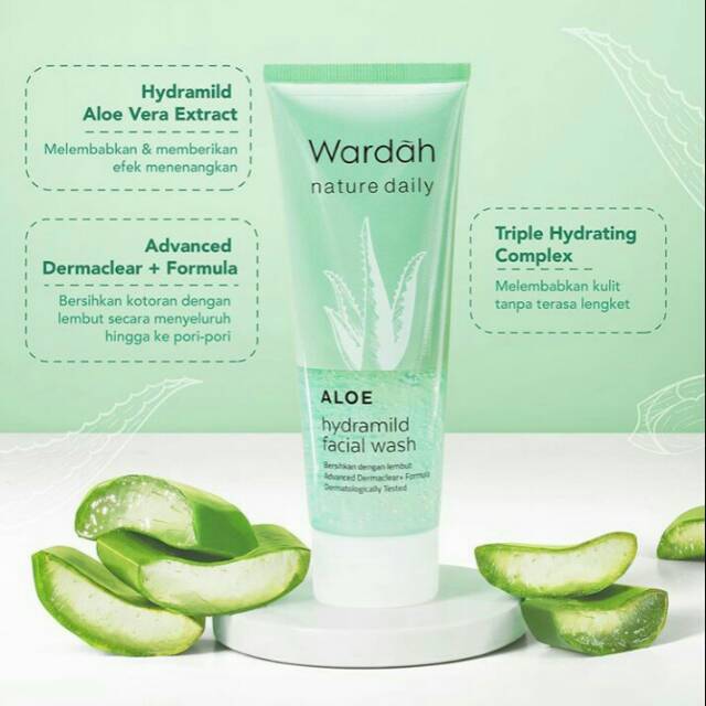 Wardah Aloe Hydramild Facial Wash / Sabun Muka Aloe Vera Wardah