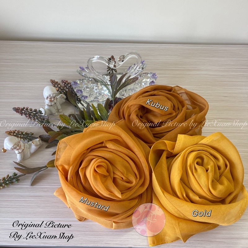 Kerudung Paris Polos Segi Empat Murah Ori RED ROSE