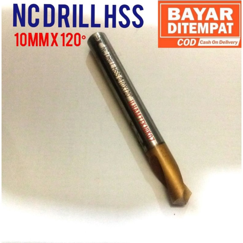 MATA BOR BESI NC DRILL HSS 10X120° DRILL HSS MATA BOR HSS PEMBUAT LUBANG