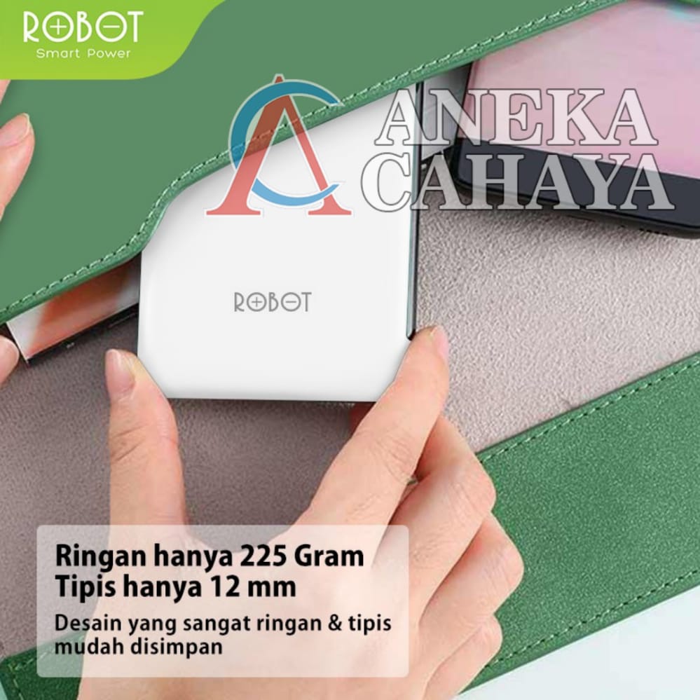 PowerBank ROBOT 10000mah RT180 2.4A Dual Input Port Type C &amp; Micro USB Original Fast Charging Real Capacity - Garansi Resmi 1 Tahun