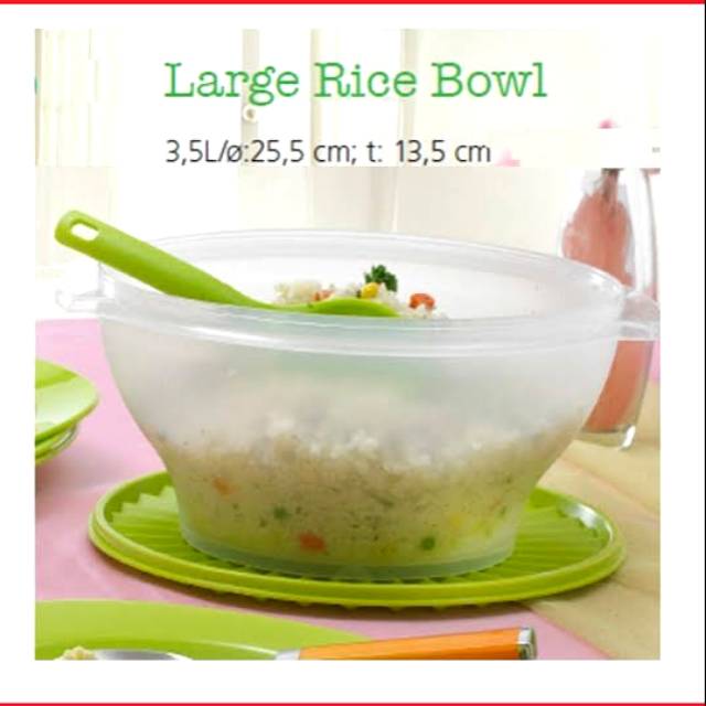 Jual Tupperware Large Rice Bowl / Wadah Nasi Indonesia|Shopee Indonesia