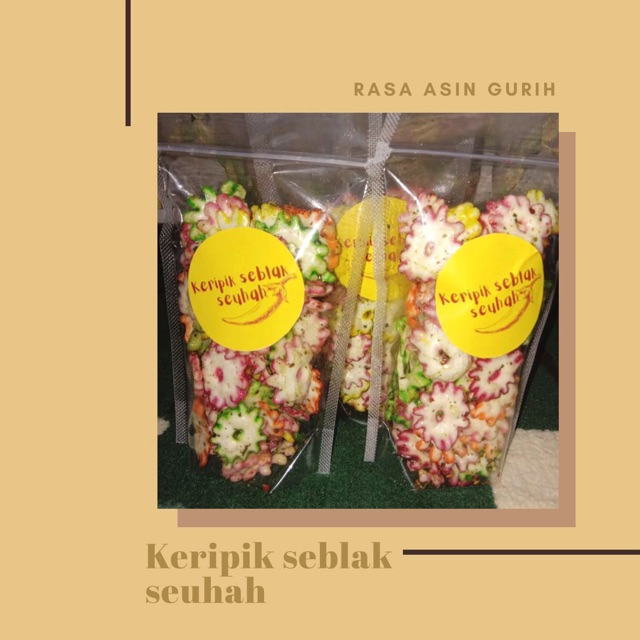 

Keripik seblak seuhah ASIN GURIH varian bunga