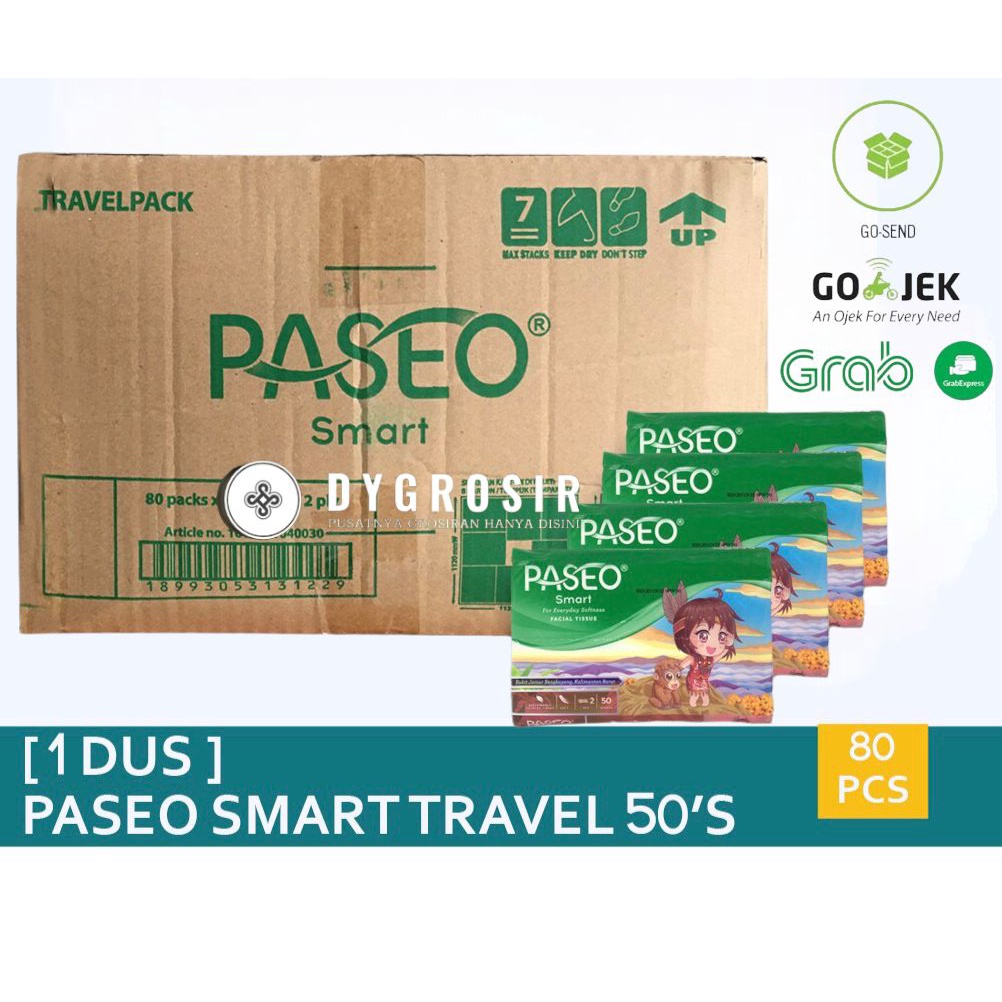 DY ~ GROSIR TISSUE PASEO TRAVEL PAX 50 SHEET HARGA 1 DUS ISI 80 PAX TISU PASEO 1 DUS