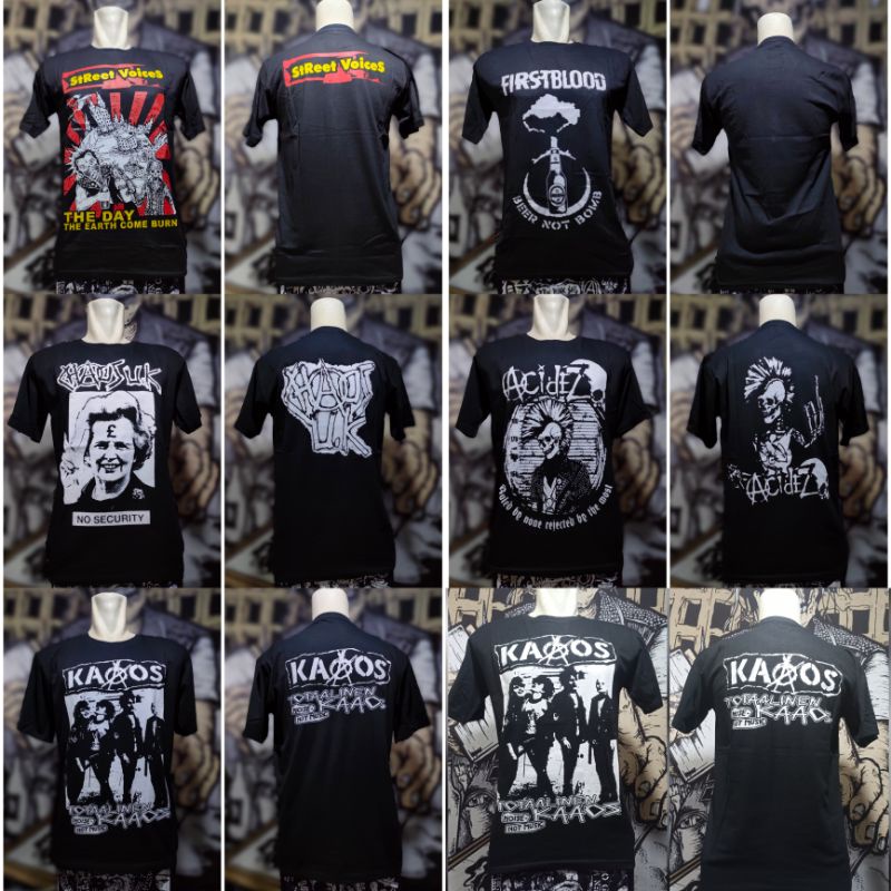 kaos band punk acidez,cod kaos band punk,baju punk,kaos pendek,baju pendek