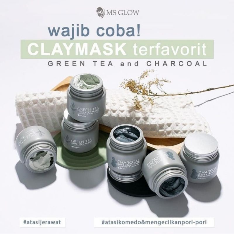 CLAY MASK MS GLOW 100% ORIGINAL reseller resmi