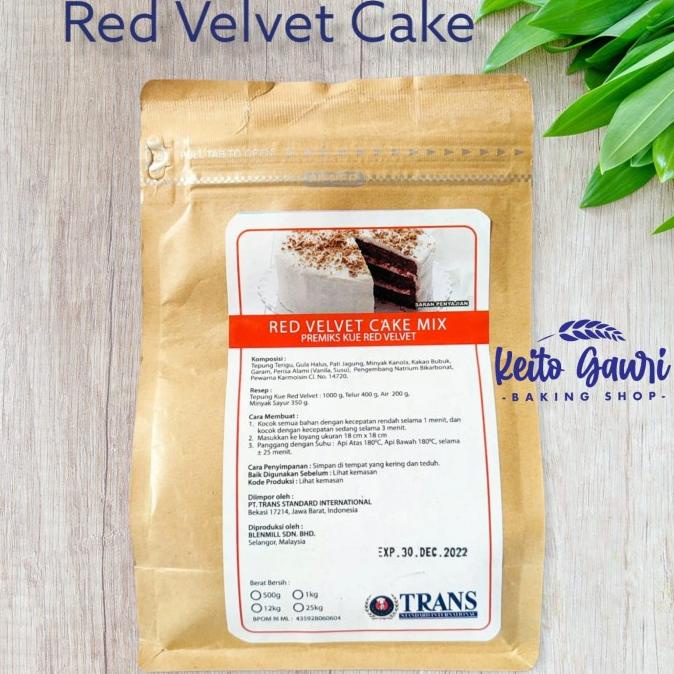 

BISA COD Trans Red Velvet Cake Mix 500 Gram Tepung Premix Kue