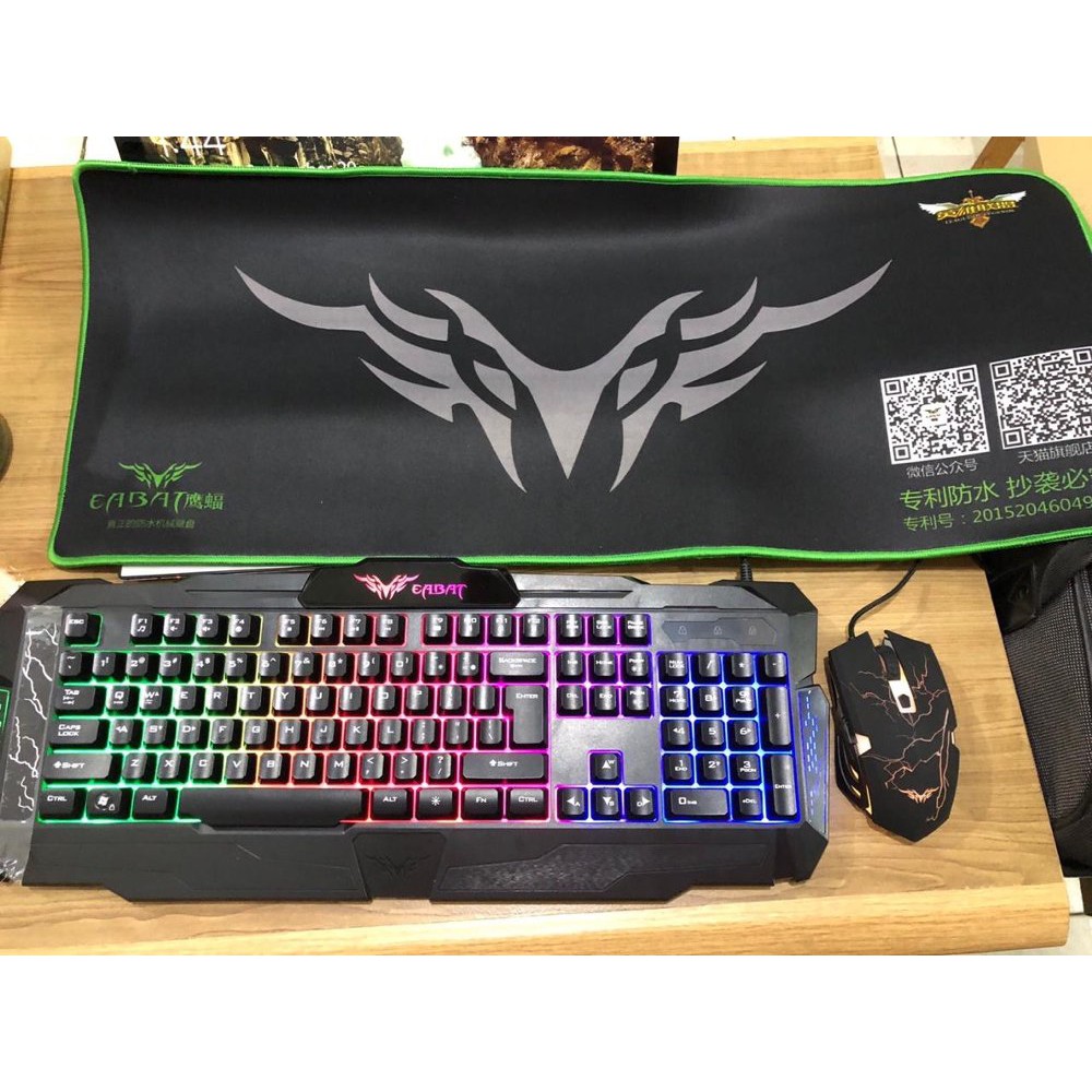 EABAT CS9230 Paket Gaming Kit Combo Keyboard LED Rainbow & Mouse Gaming