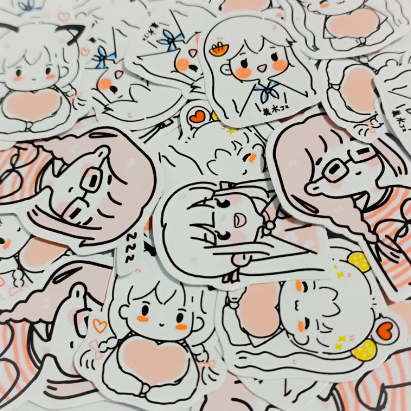 

35 pcs Stiker Kawai girl karakter