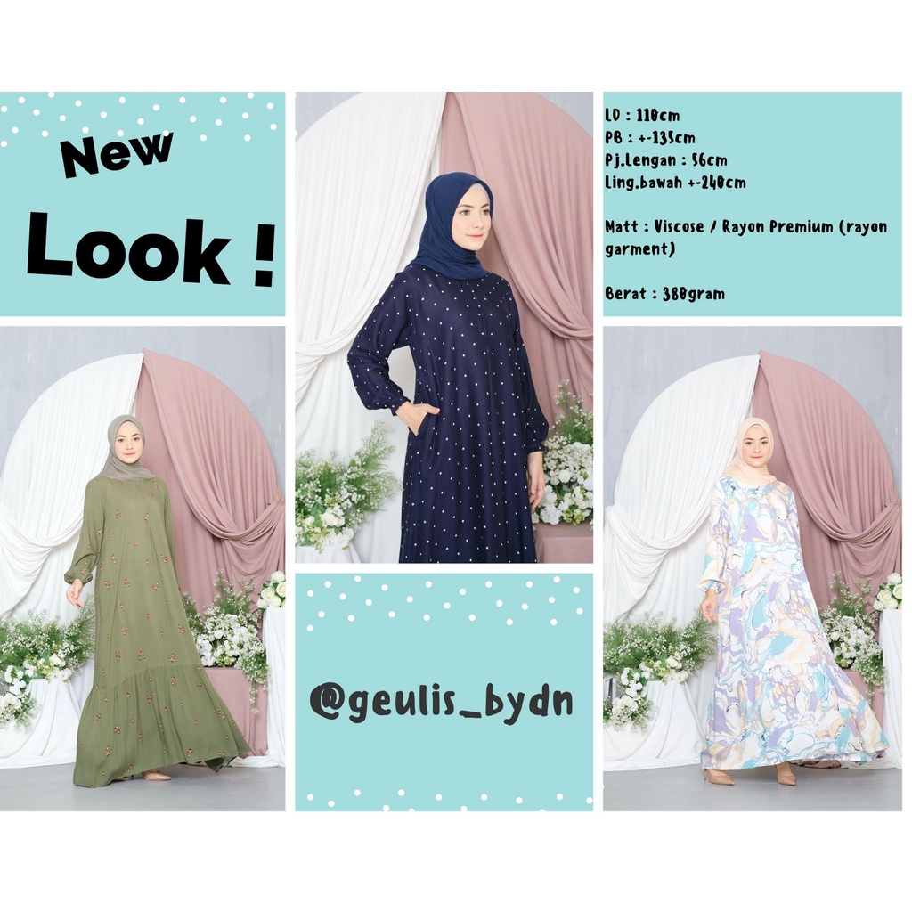 Long Dress I Gamis Harian | Gamis kekinian | Gamis Busui | Gamis Perempuan|Daster Harian