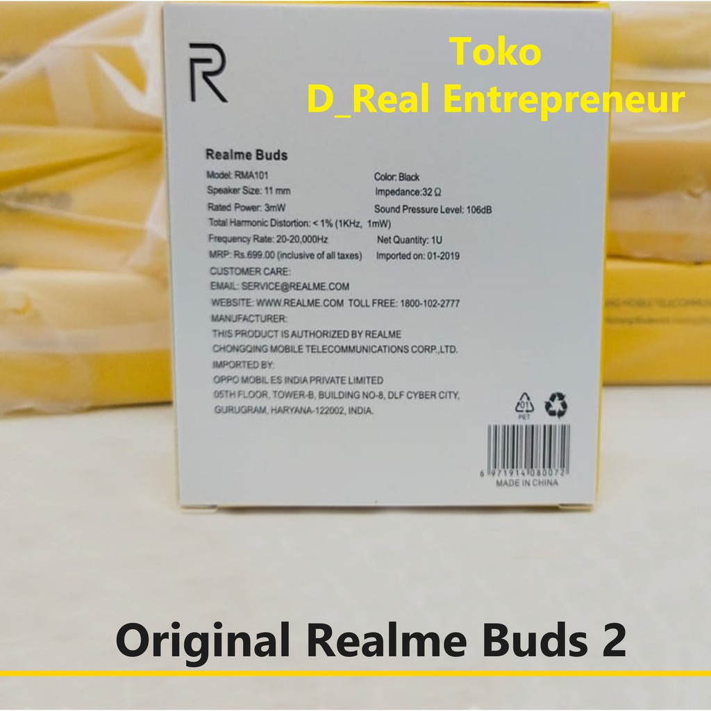 Realme Headset Magnetic Buds Original Earphone Bass