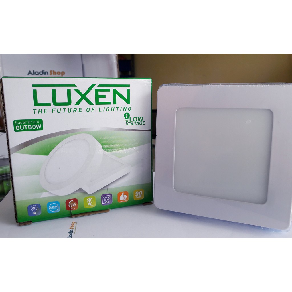 Lampu Tempel Downlight LED Panel 6W 6Wat 6watt Square Kotak Down Light LUXEN
