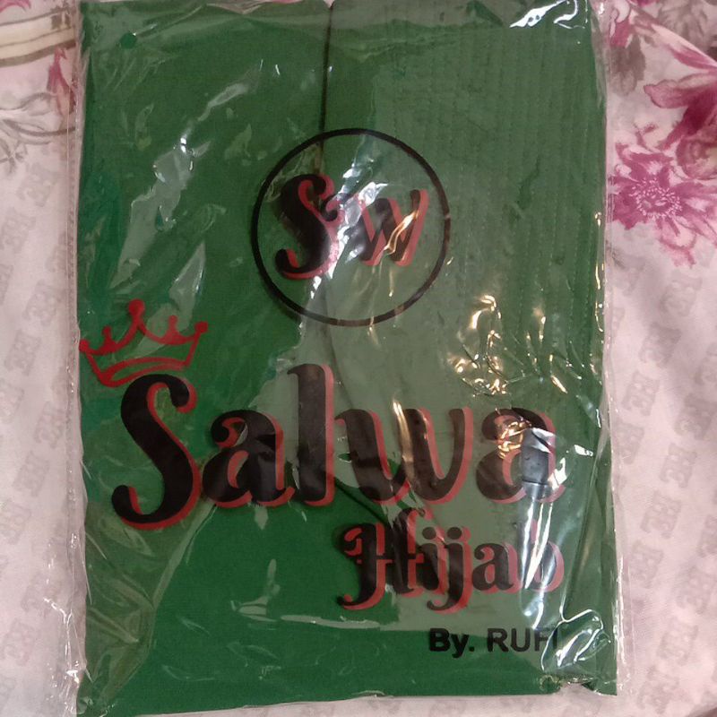 TERBARU!! KHIMAR 2LAYER BERSWAROSKY CHANEL-Hijau botol