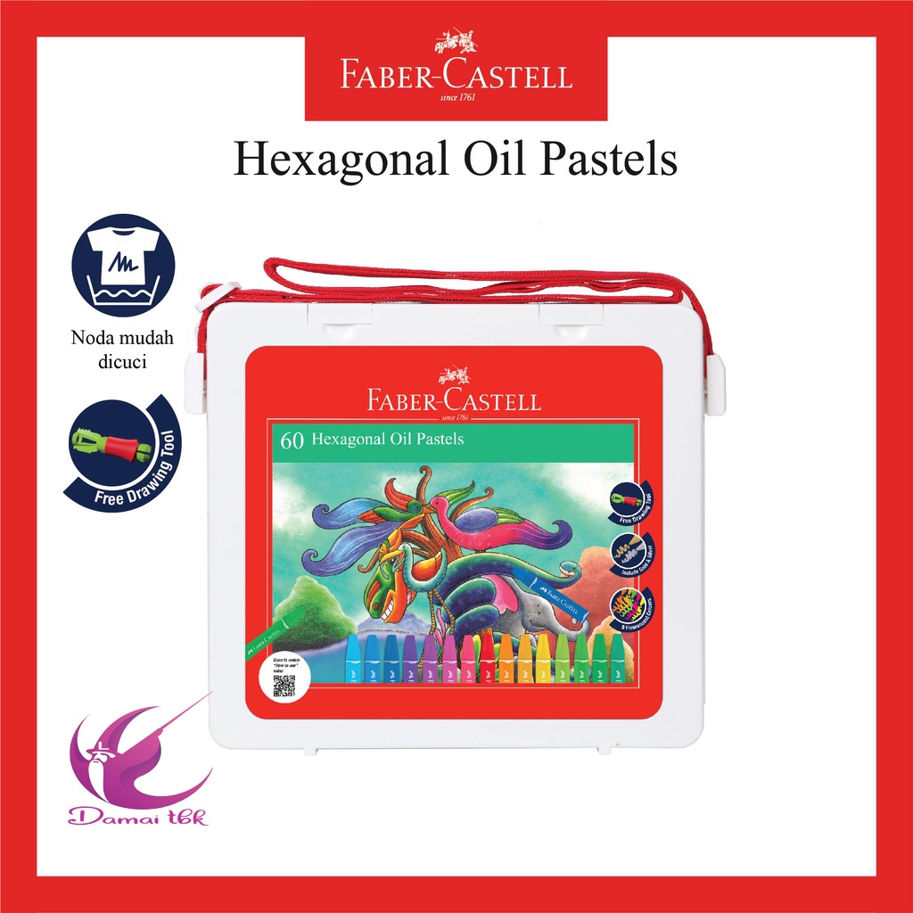

Crayon Faber Castell Hexagonal Oil Pastel 60 Colour