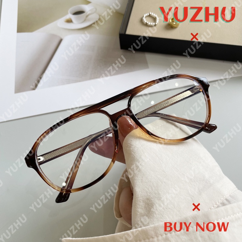 (YUZHU) COD Korea Fashion Style Aviator Frame Kacamata Untuk Wanita/Pria Kacamata Anti Radiasi