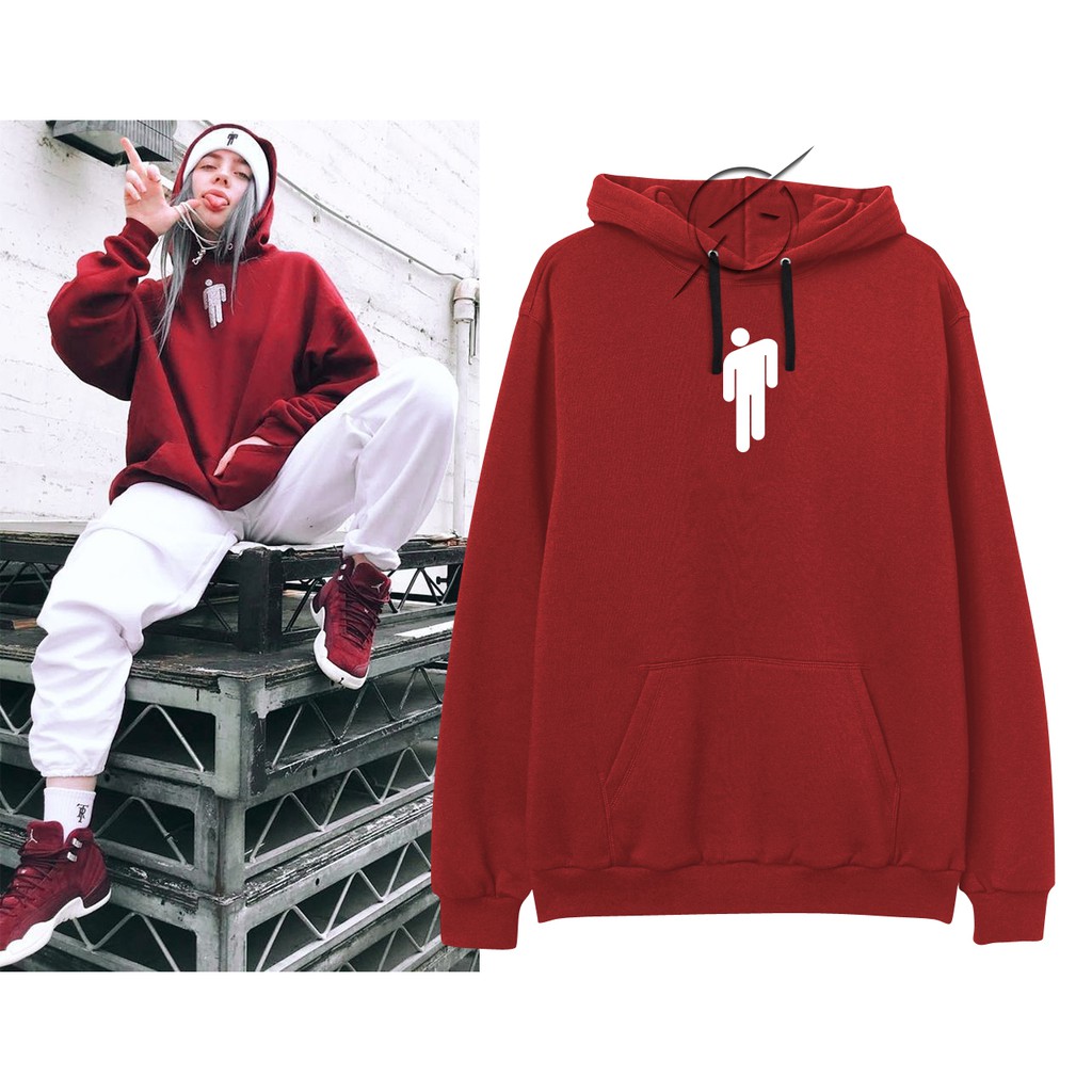 billie eilish hoodie red