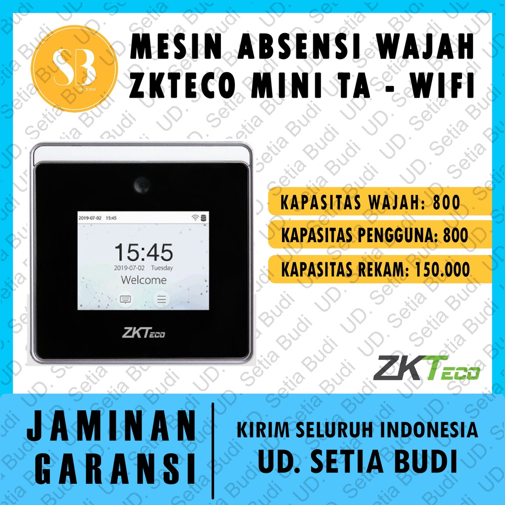 ZKTeco Mini TA Mesin Absensi  Wajah Support ADMS