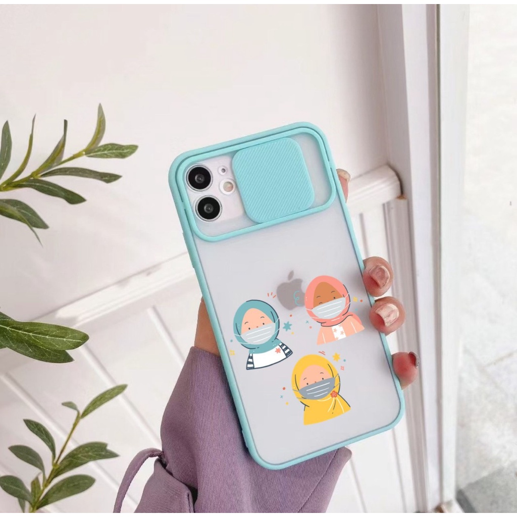 Terbaru Softcase Casing Motif Hijab DD04 for Iphone 6 6s 7 8 6+ 6s+ 7+ 8+ plus X XR Xs 11 12 Pro Max