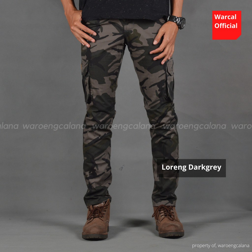 In One Cargo Panjang Loreng Darkgrey