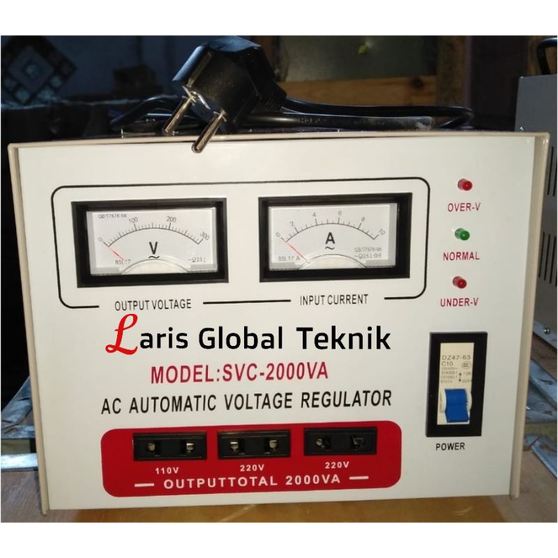 stabilizer listrik 2000 watt Matsunaga-2000 VA Matsunaga plus kabel