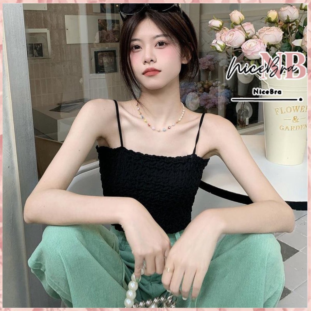 Nicebra Tanktop Crop Top Bra Korean Style Import 1113