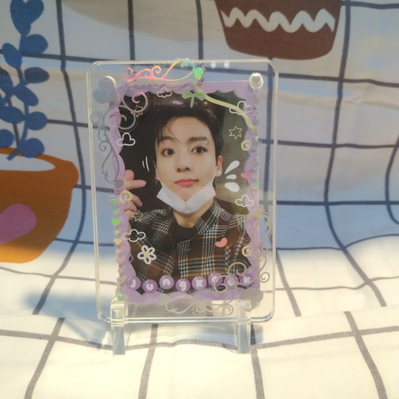 Deco Holo Frame Acrylic Magnet untuk Foto/Photocard Kpop - Aestetic Acrylic Stand Photocard