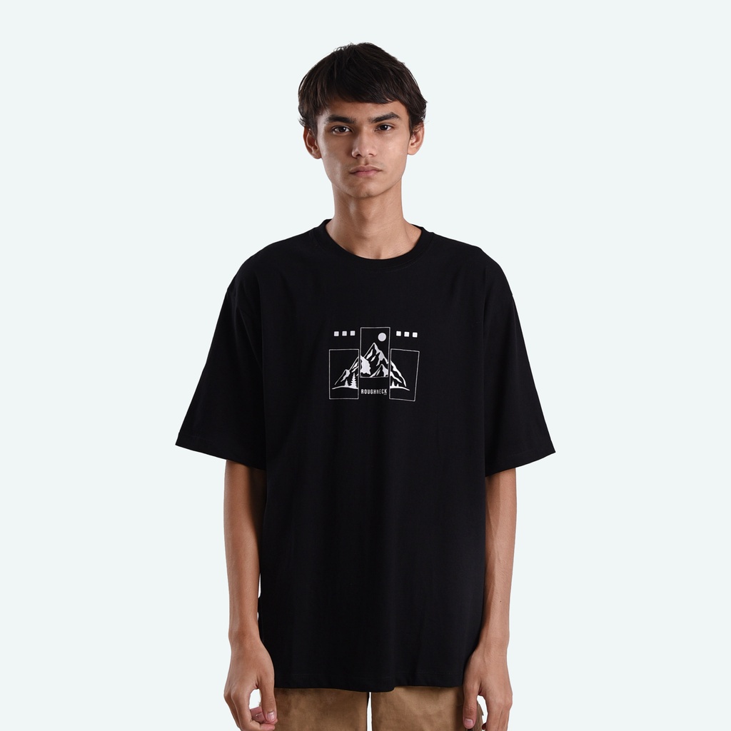 Tshirt Baju Kaos Distro Roughneck Balance Mountain / Kaos Distro Pria Wanita