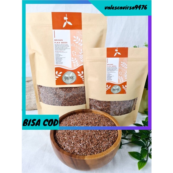 

⭐BISA COD⭐ Brown Flaxseed Organic Paradise 1 KG PREMIUM QUALITY