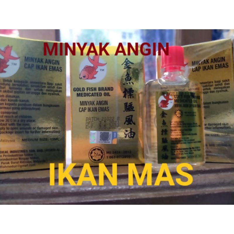MINYAK ANGIN CAP IKAN MAS ASLI MALAYSIA