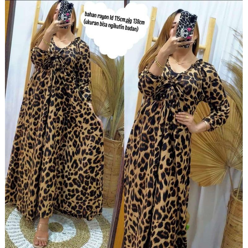 Gamis incess macan leopard zebra