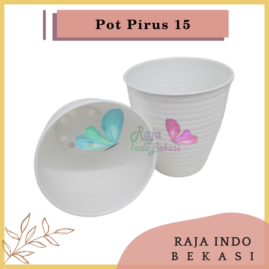 Pot Madu Pirus 15 Tinggi Putih Motif Tawon Pot Plastik 15cm Vas Bunga Putih Bukan Pot Pirus Tawon