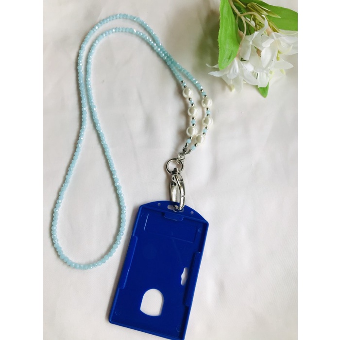 

Buruan Lanyard Strap Tali Kalung Kartu Id Card Kristal - Mutiara Diskon