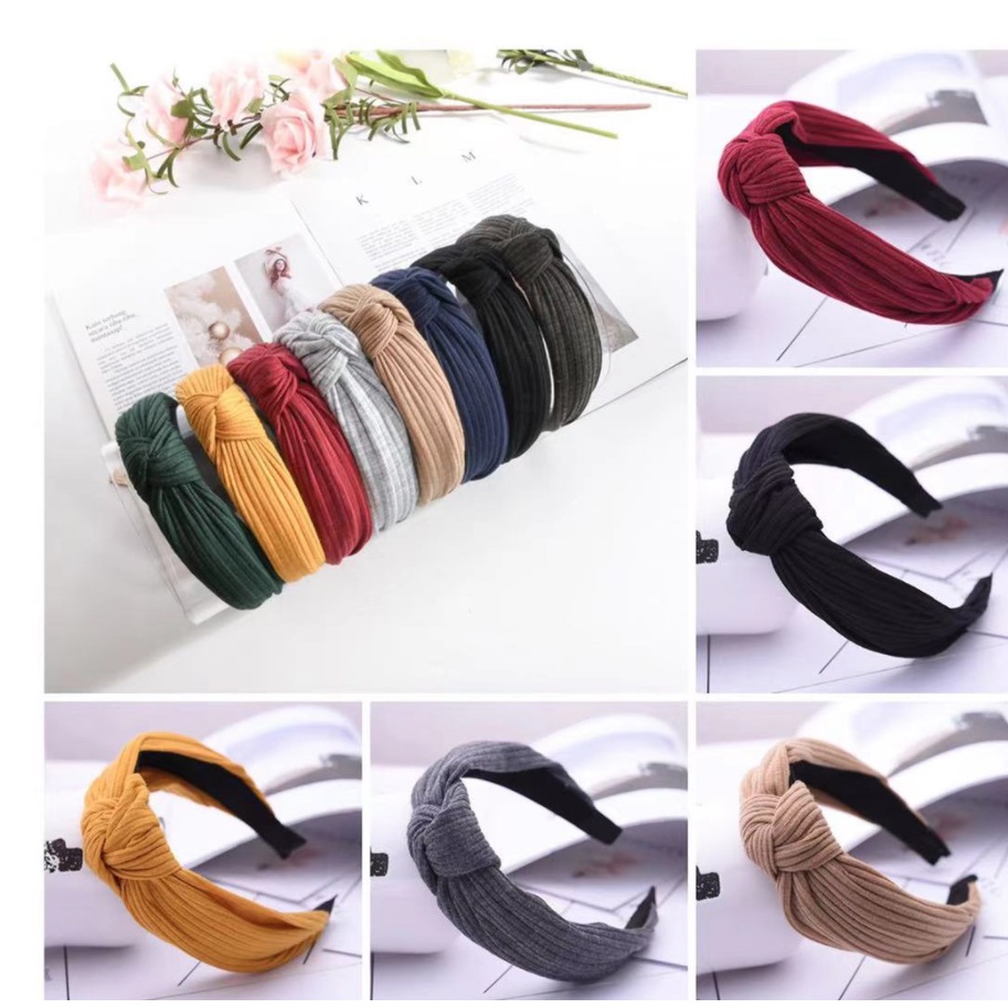 Bando Korea Bandana Wanita Murah Bando Polos Bando Simpul Aksesoris Rambut Wanita Import