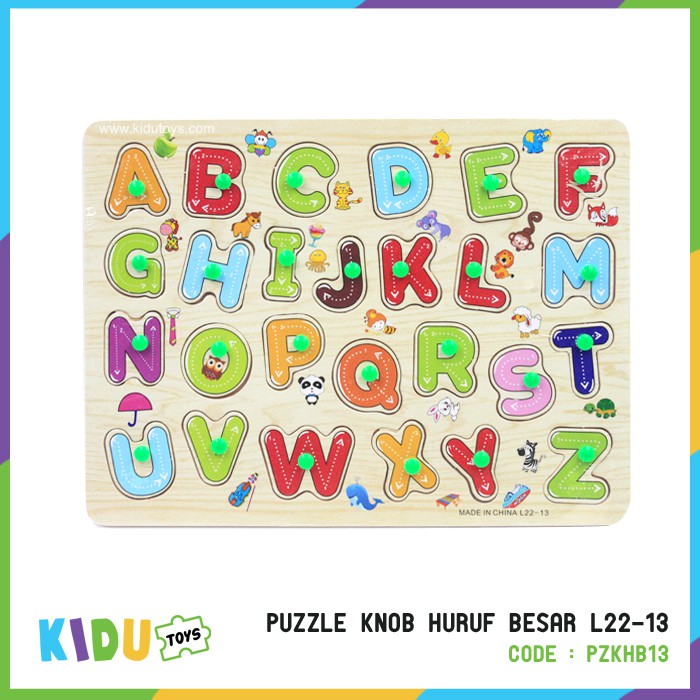 Mainan Anak Puzzle Knob Huruf (PART 2) Kidu Toys