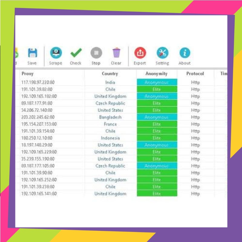 SOfware proxy untuk mencari proxy dan bisa di filter sesuai jenis proxy dan negara asalnya